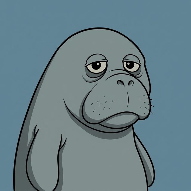 A manatee making steady, sincere eye contact